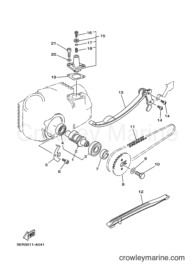 2002 Scooter T105SE - T105SE (5ER3) [010] - CAMSHAFT & CHAIN