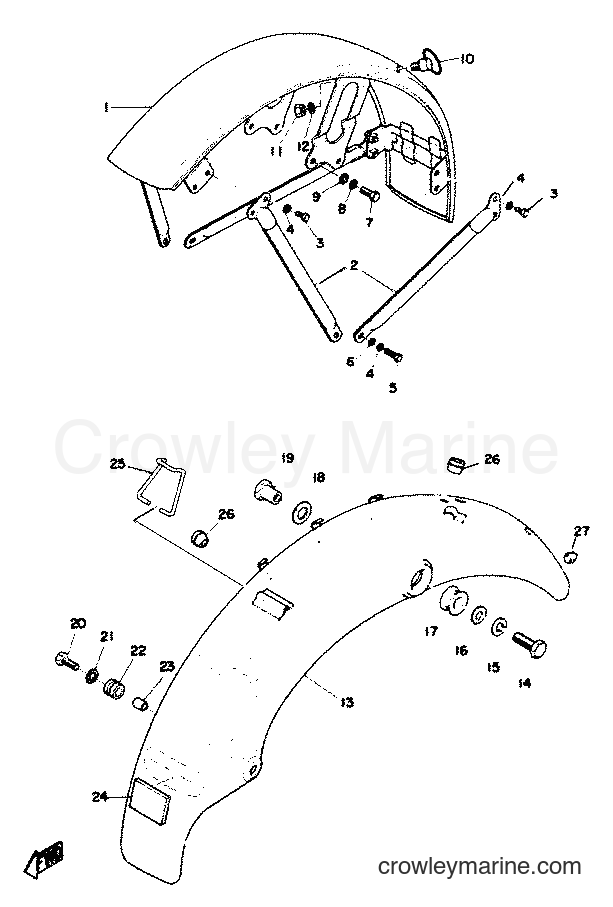 1974 Street Bike RD350 - RD350 (RD1) [999] - FENDER
