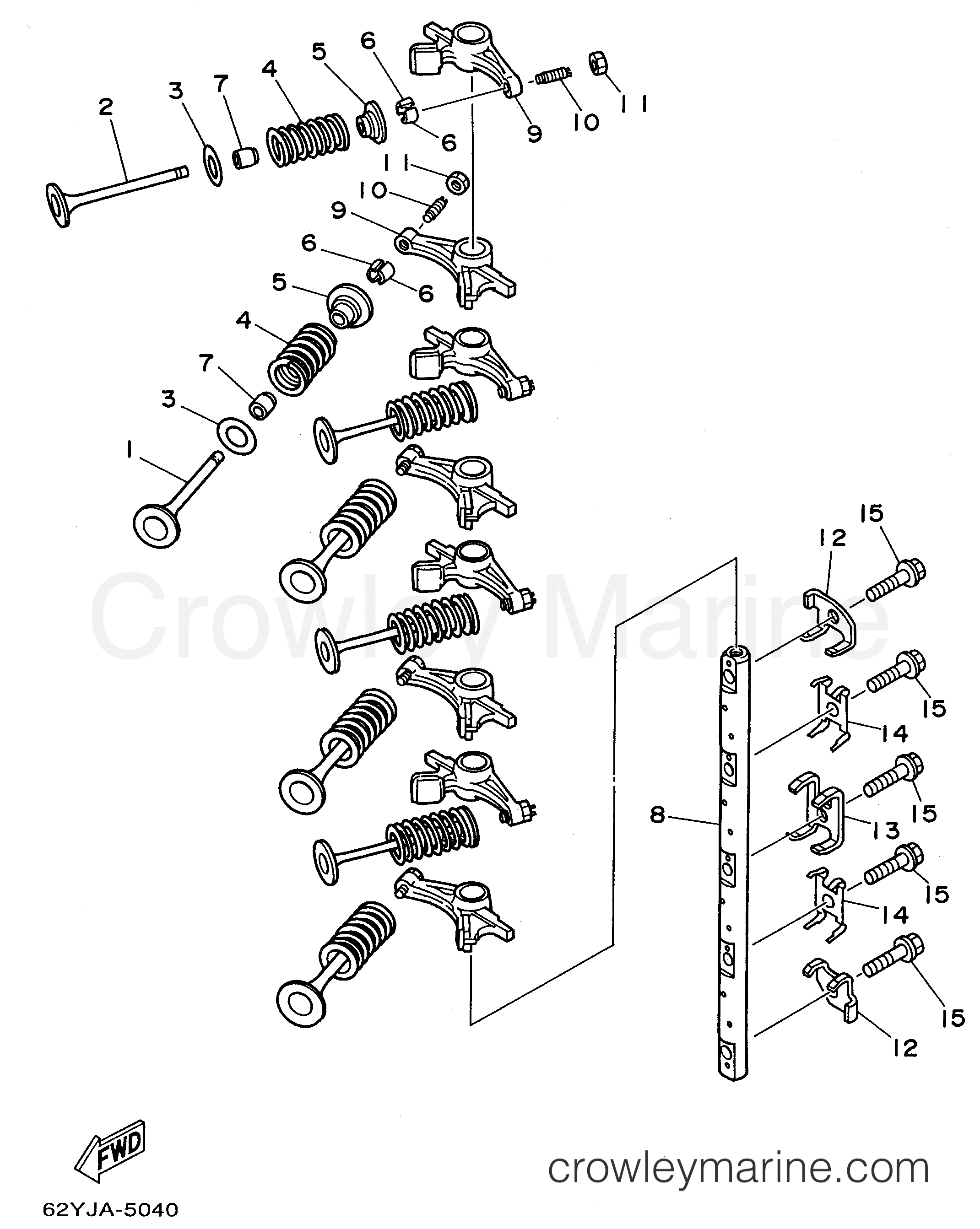 Yamaha Motors T50TLRU - VALVE