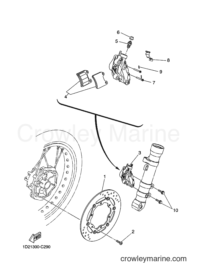 2008 Dirt Bike XT660X - XT660X (11B2) [080] - FRONT BRAKE CALIPER