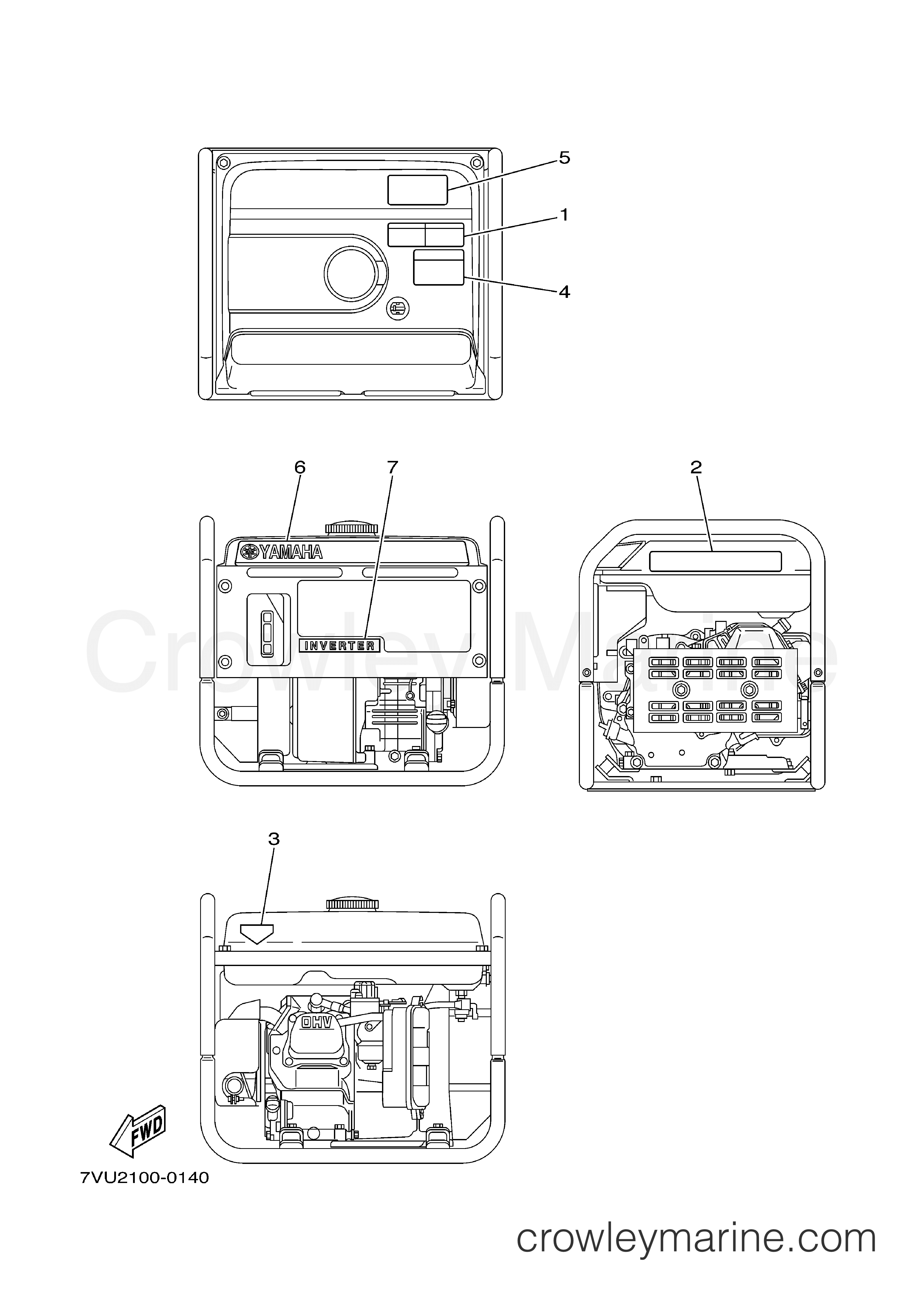 Yamaha Motors YG2800I - LABELS