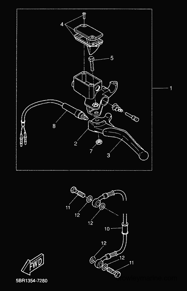 2000 Scooter YQ50 - YQ50 (5HEG) [010] - REAR MASTER CYLINDER
