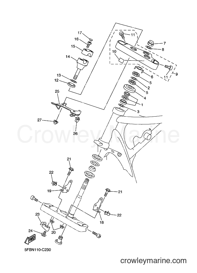 Yamaha Motors XVS650 (3B6C) [010] - STEERING