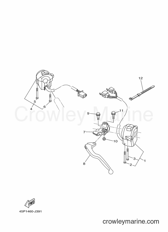 2010 Street Bike FZ16 - FZ16 (45P1) [010] - HANDLE SWITCH & LEVER