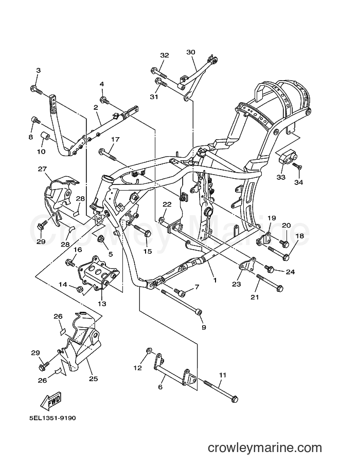 Yamaha Motors XVS1100 (5EL2) [030] - FRAME