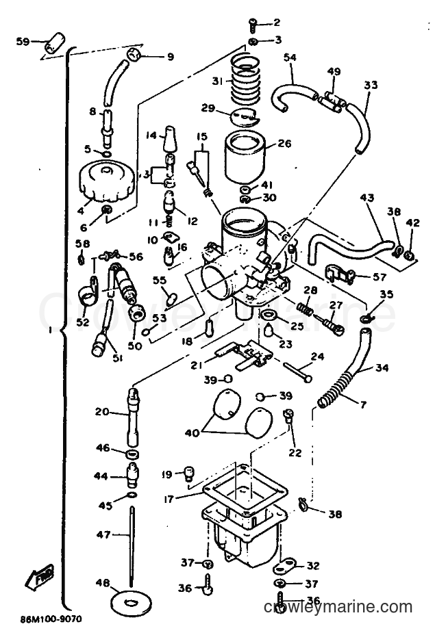 1989 Snowmobile EX570 - EX570 (86M1) [999] - CARBURETOR