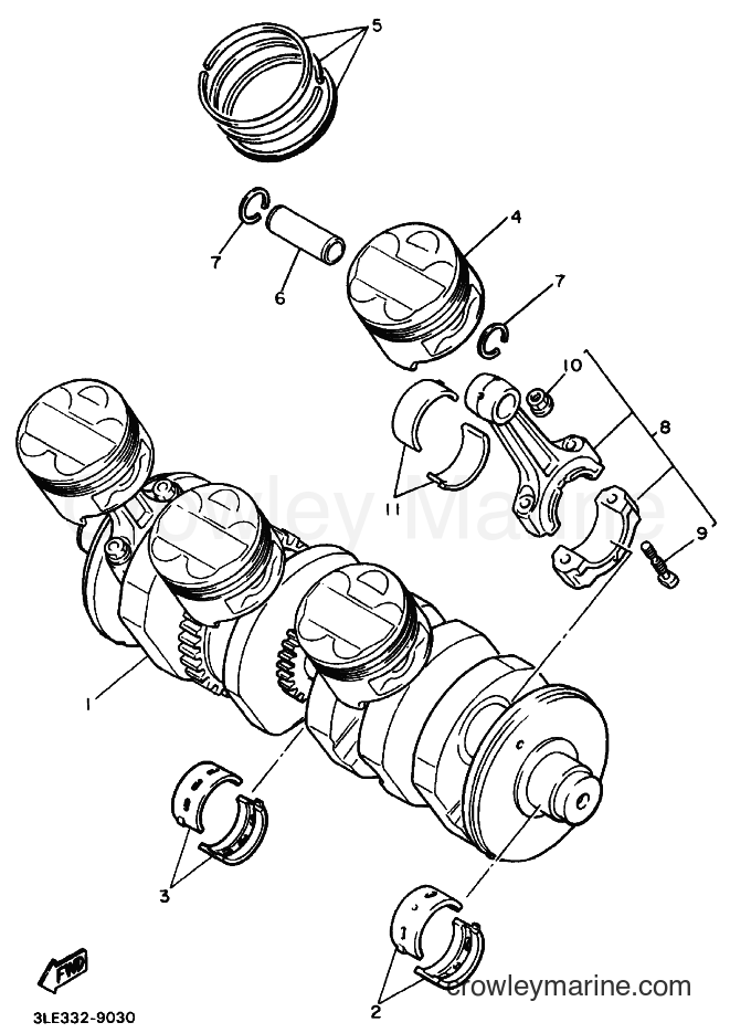1994 Street Bike GTS1000A - GTS1000A (4FE3) [99A] - CRANKSHAFT & PISTON