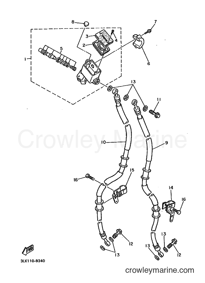 1990 Sport Bike FZR1000 - FZR1000 (3LK6) [010] - FRONT MASTER CYLINDER