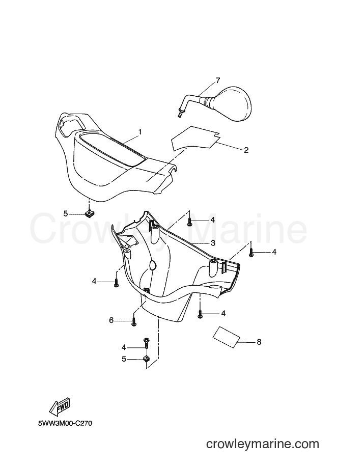 2004 Scooter CW50S - CW50S (5WW3) [020] - COWLING 1