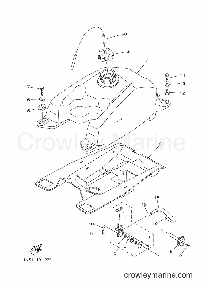 2014 ATV YFM350FWA - YFM350FWA (1SG2) [030] - FUEL TANK