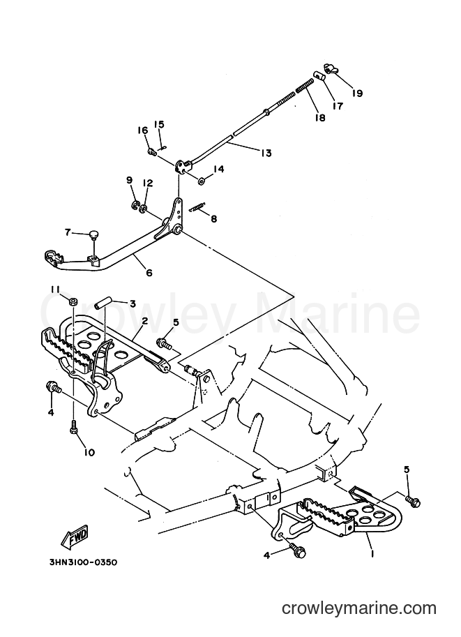 1993 ATV YFM350FW - YFM350FW (3HNE) [010] - STAND & FOOTREST