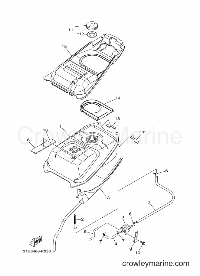 2012 Scooter T115SEC - T115SEC (31B6) [010] - FUEL TANK