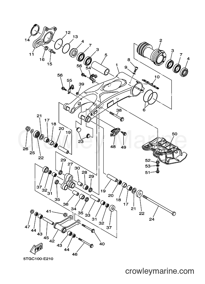 2007 ATV YFZ450 - YFZ450 (5D39) [010] - REAR ARM