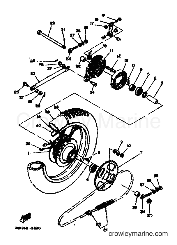 1983 Scooter DT80MX - DT80MX (36N) [999] - REAR WHEEL