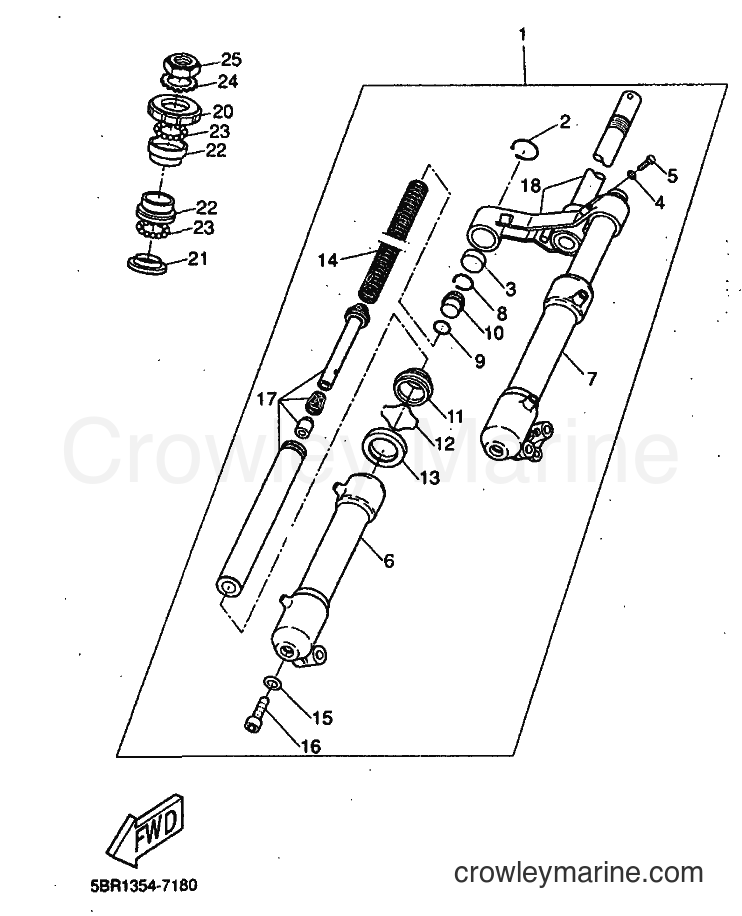 1999 Scooter YQ50 - YQ50 (5HE8) [010] - FRONT FORK