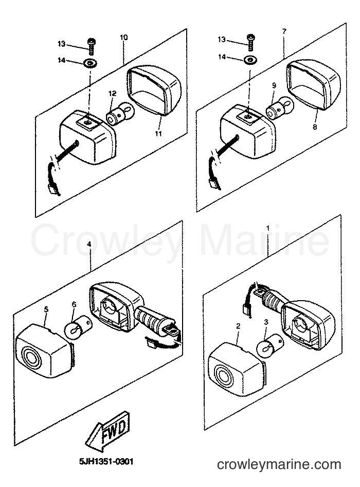 2001 Scooter EW50 - EW50 (5JH3) [020] - LUZ DE DESTELLADOR