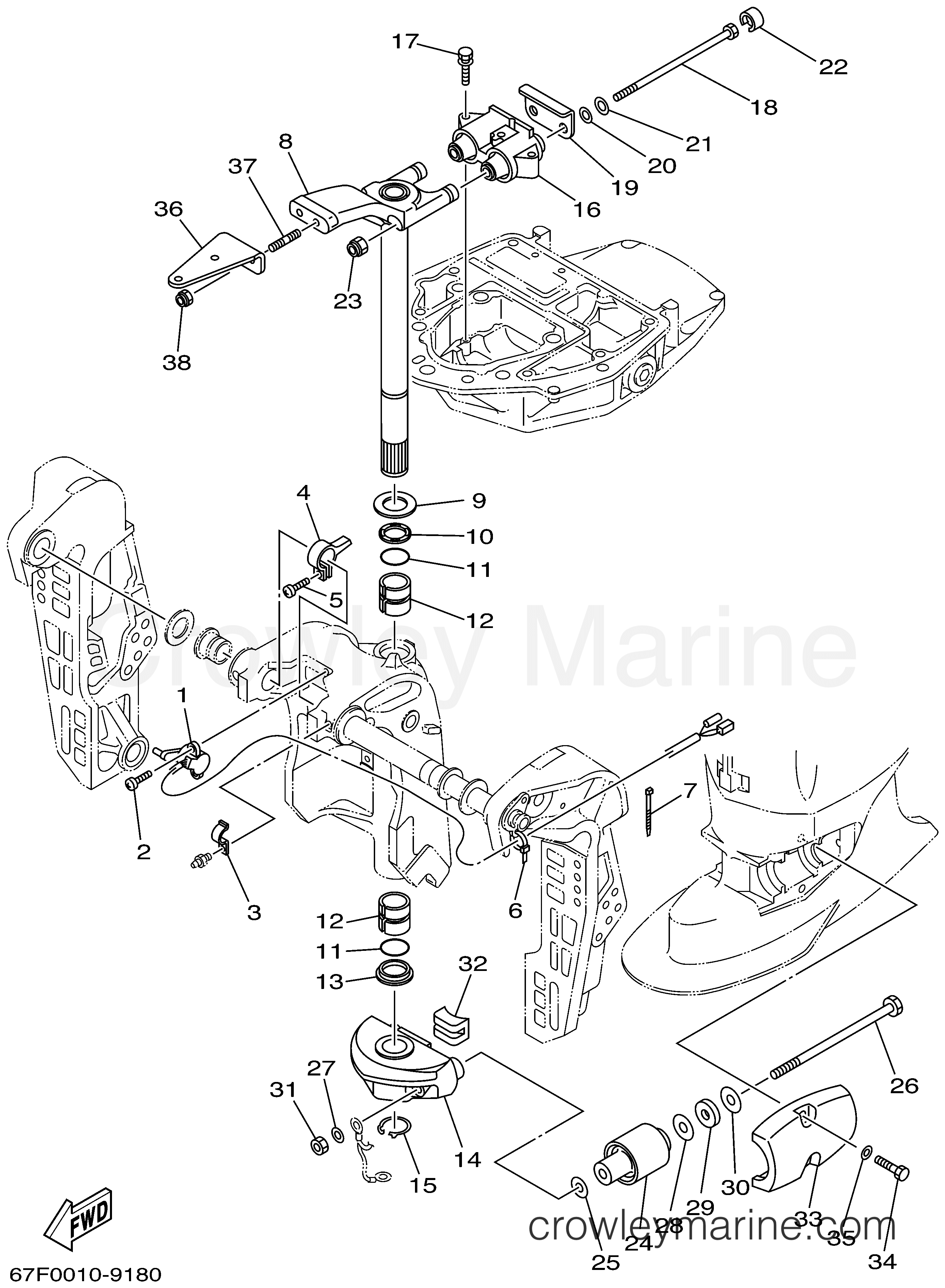 Yamaha Motors F80TLRX - BRACKET 2