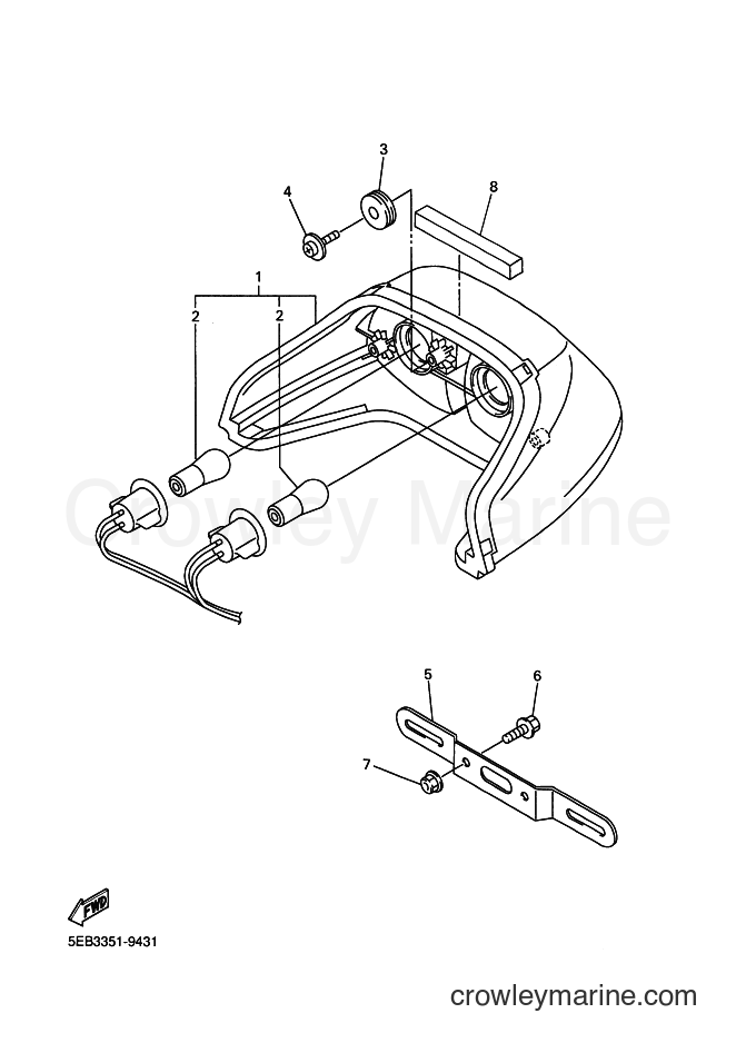 2000 Sport Bike YZF-R6 - YZF-R6 (5EB5) [080] - TAILLIGHT