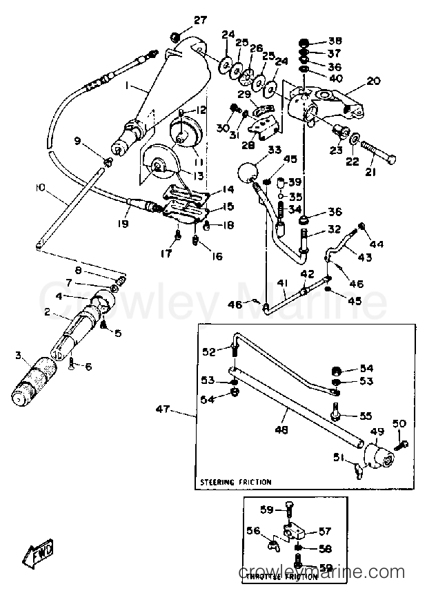 Yamaha Motors 50TLHQ - STEERING