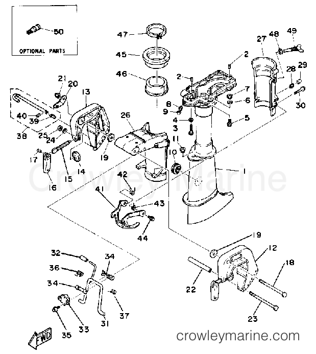 Yamaha Motors 4LG - UPPER CASING BRACKET