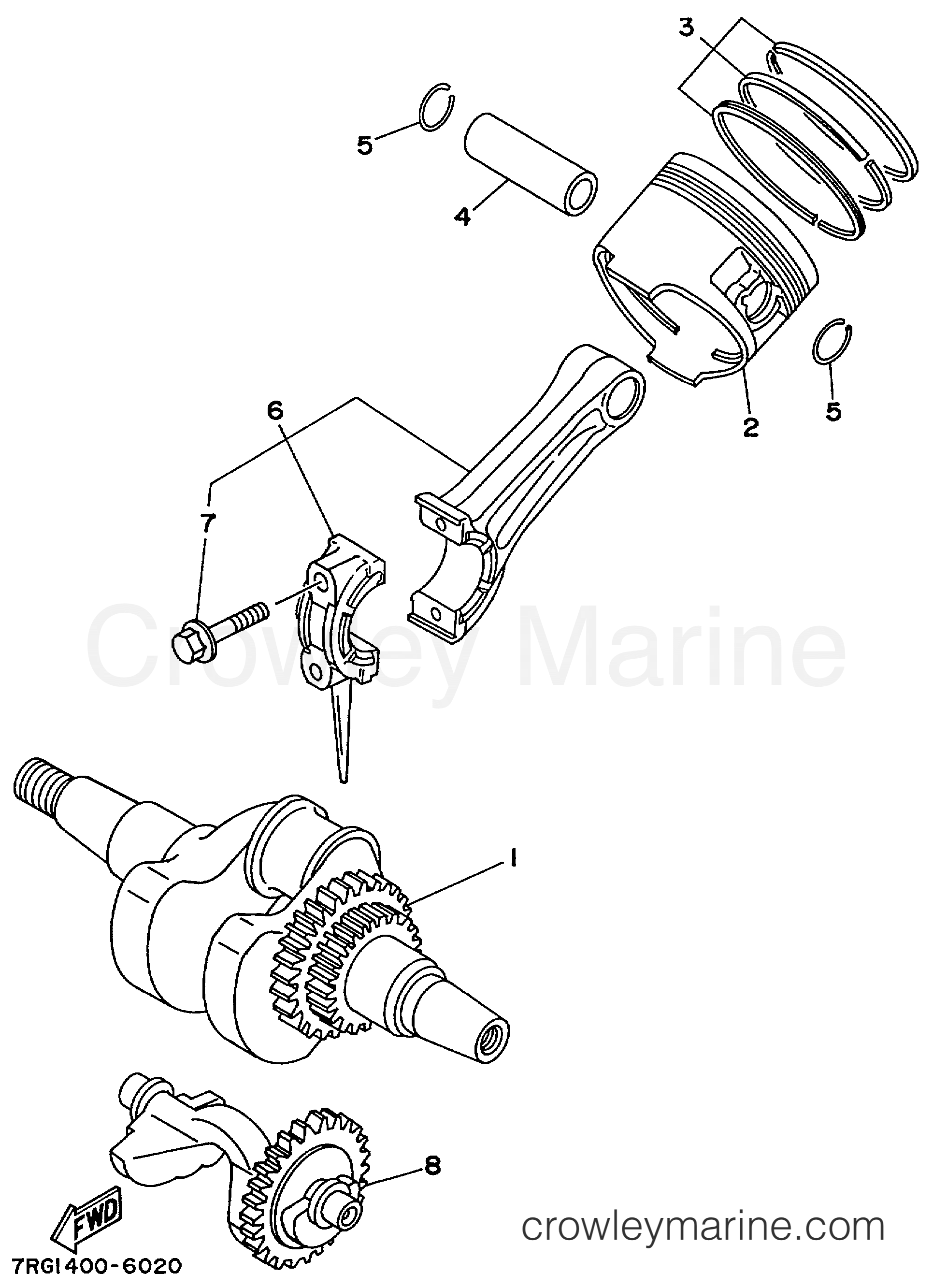 Yamaha Motors EF4600AX - CRANKSHAFT PISTON