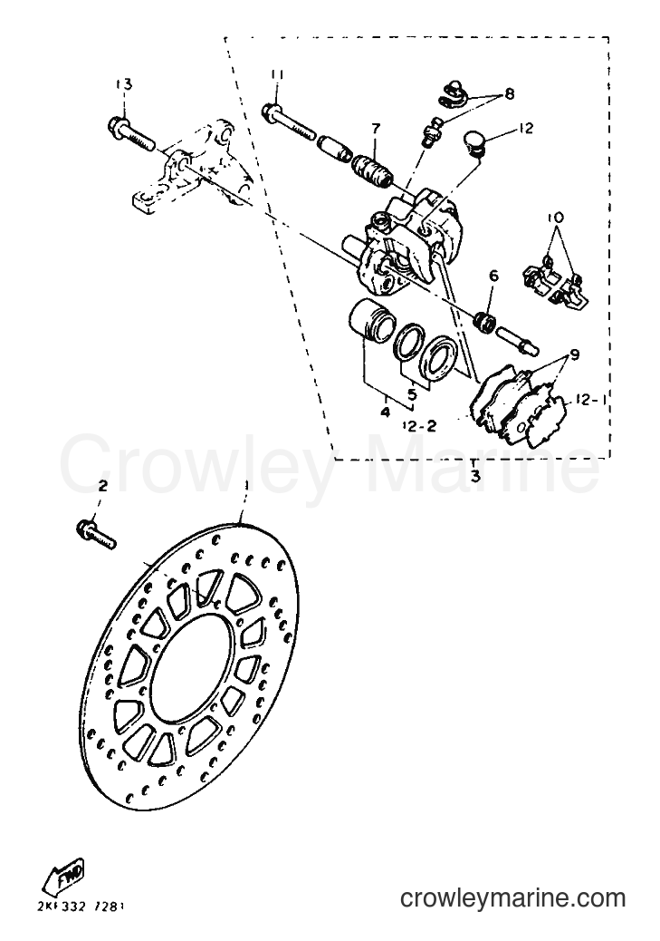 1987 Dirt Bike XT600N - XT600N (2NF) [999] - REAR BRAKE CALIPER