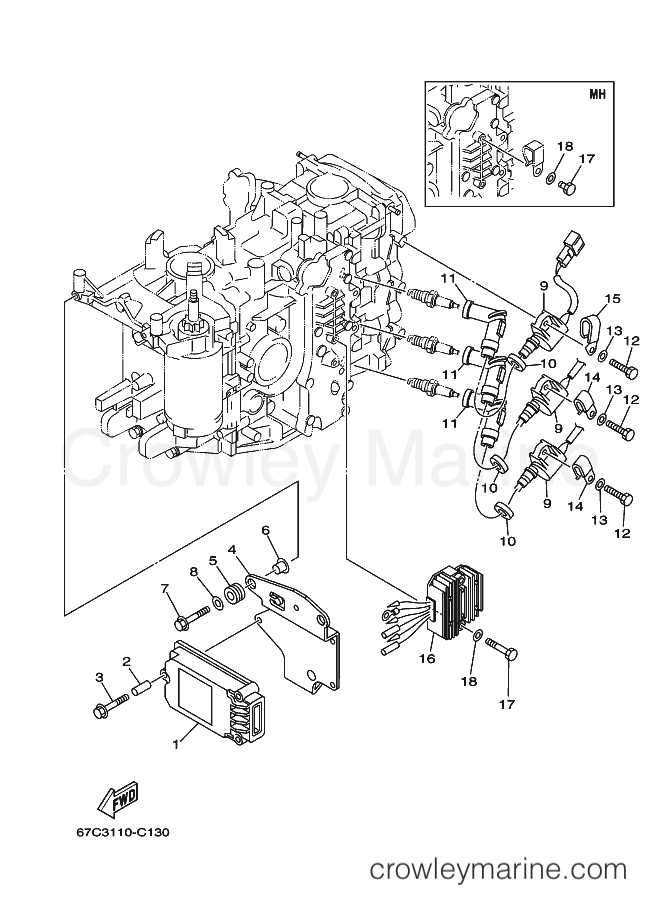 Yamaha Motors F40ELRD (67C4) [080] - ELECTRICAL 1