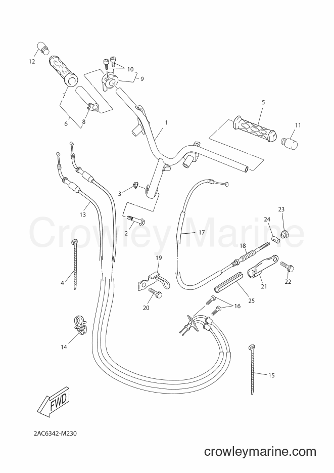 Yamaha Motors YN50FT (2ACL) [010] - STEERING HANDLE & CABLE 1