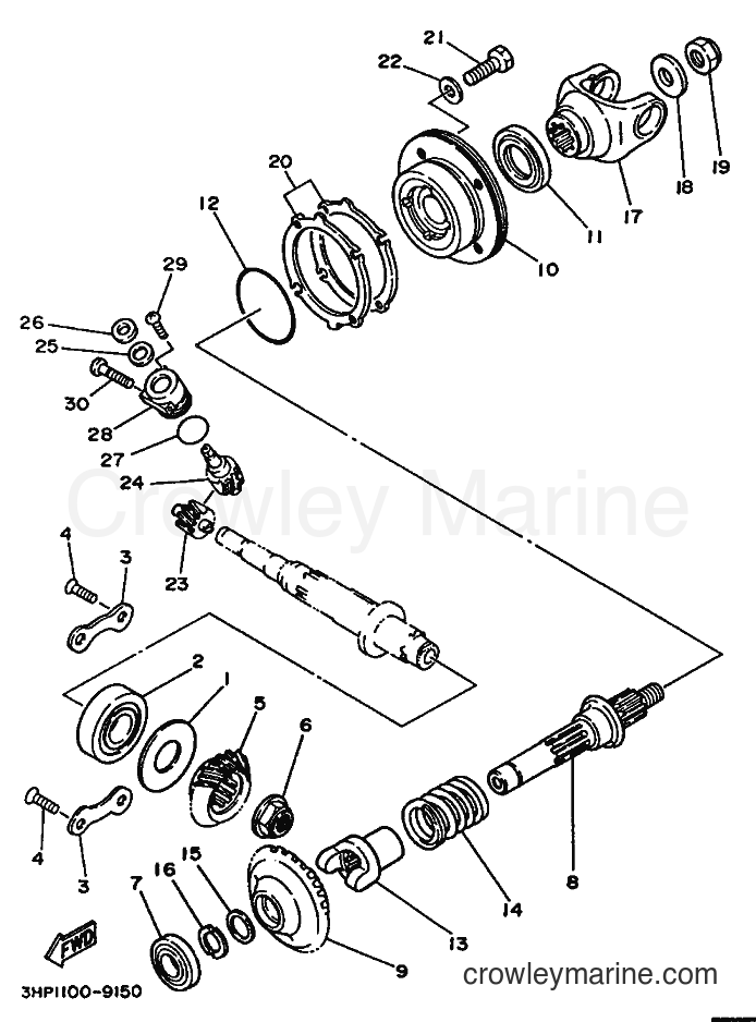 1995 ATV YFM350ER - YFM350ER (3HPD) [010] - MIDDLE DRIVE GEAR