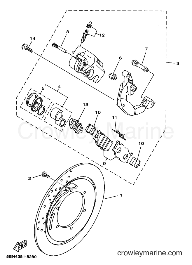 Yamaha Motors XVS650A (5BN5) [010] - FRONT BRAKE