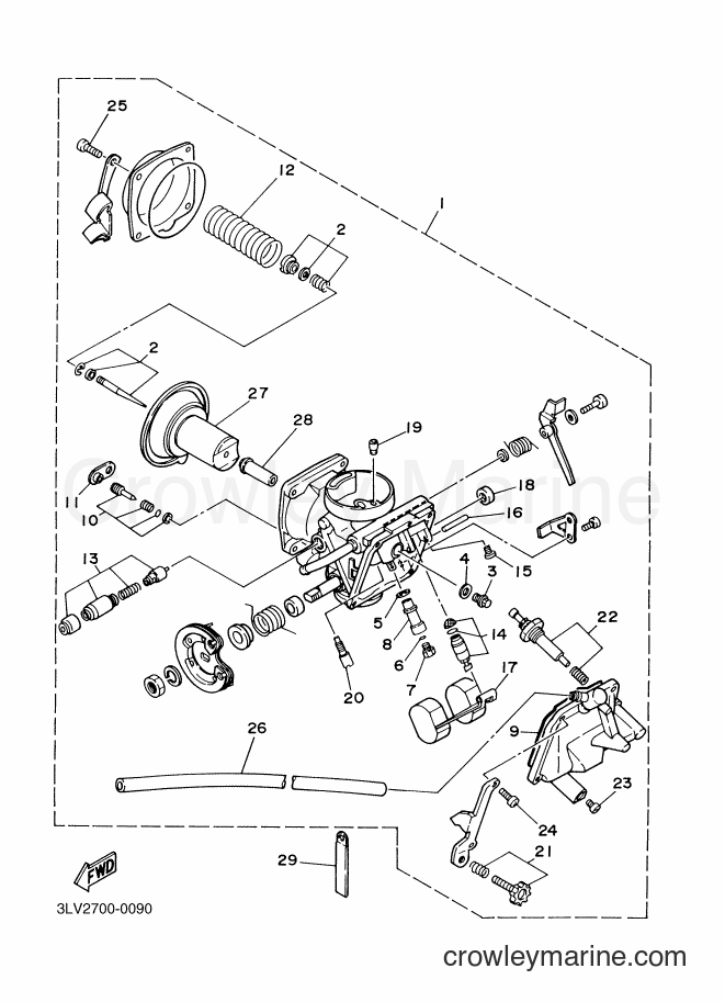 1994 Cruiser XV250 - XV250 (3DN4) [010] - CARBURETOR