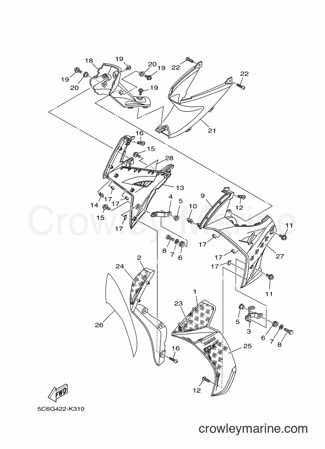 2011 Scooter T110LEC - T110LEC (5C6G) [010] - LEG SHIELD