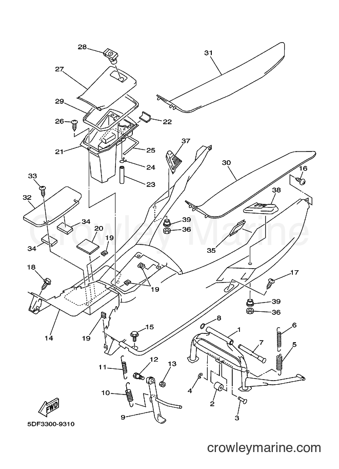 1999 Scooter YP250A - YP250A (5DF3) [100] - STAND & FOOTREST