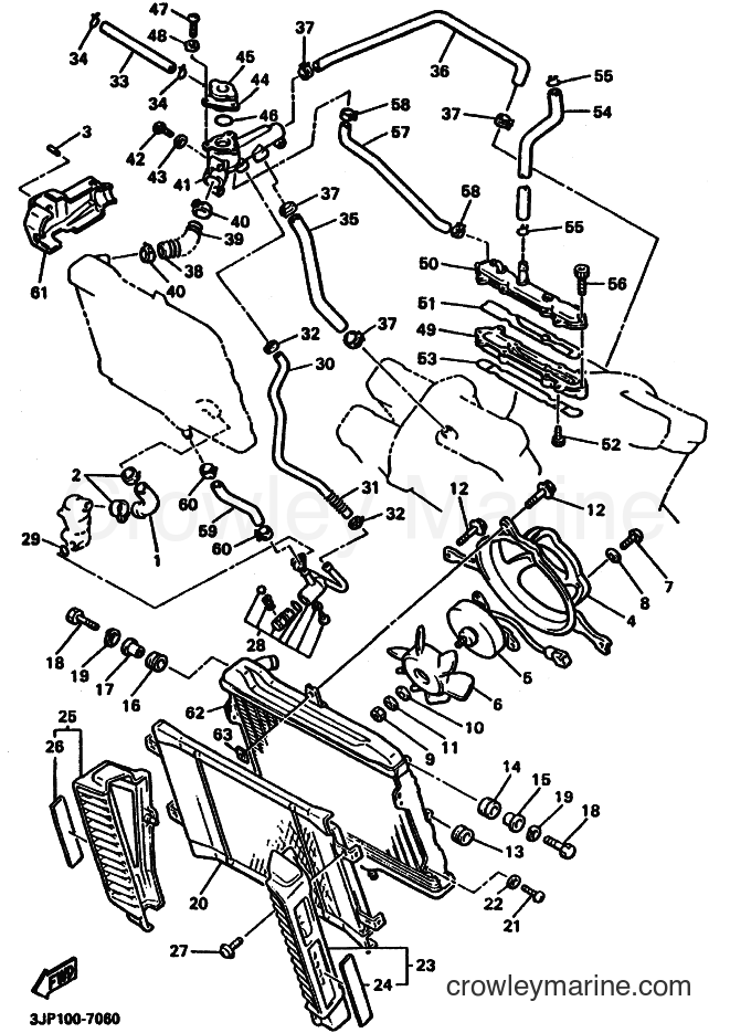 1997 Cruiser VMX12 - VMX12 (3LRB) [010] - RADIATOR & HOSE
