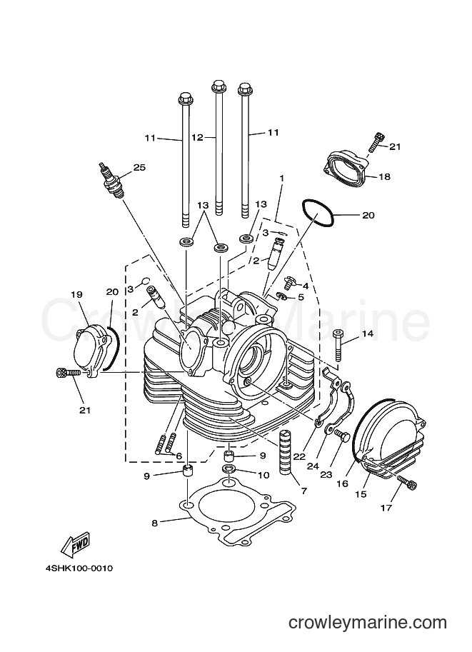 2002 ATV YFM400FW - YFM400FW (4SHR) [010] - CYLINDER HEAD