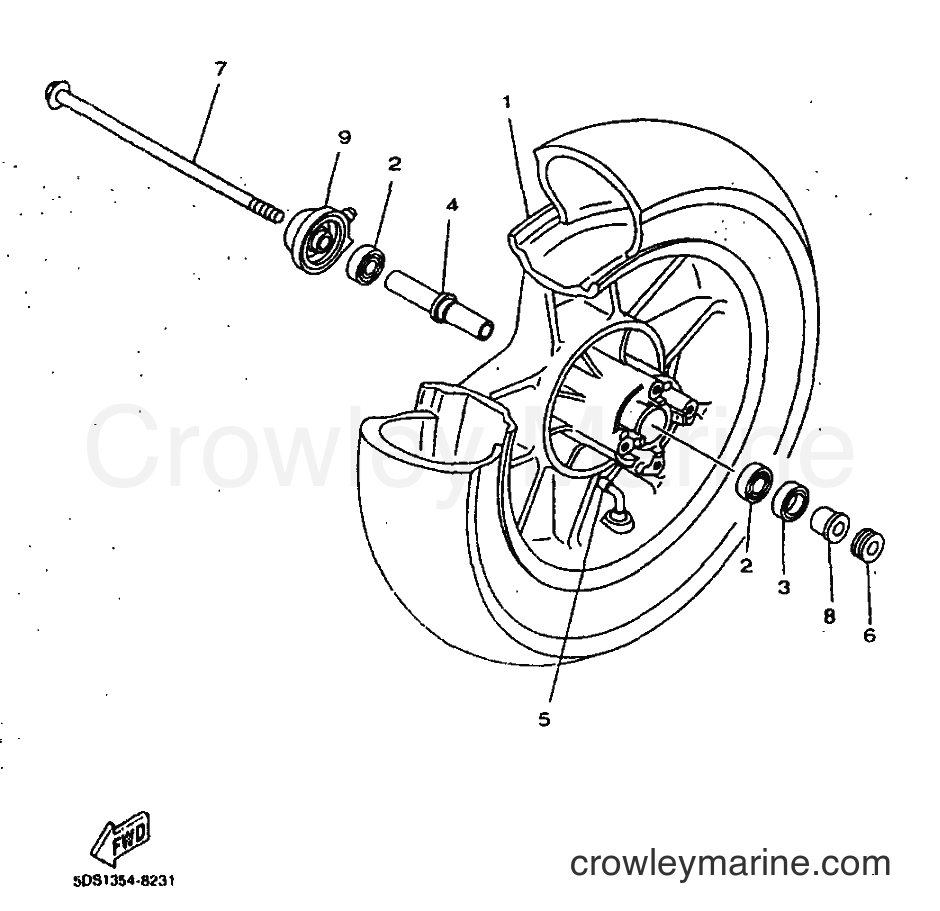 1999 Scooter YP125E - YP125E (5DS8) [010] - FRONT WHEEL