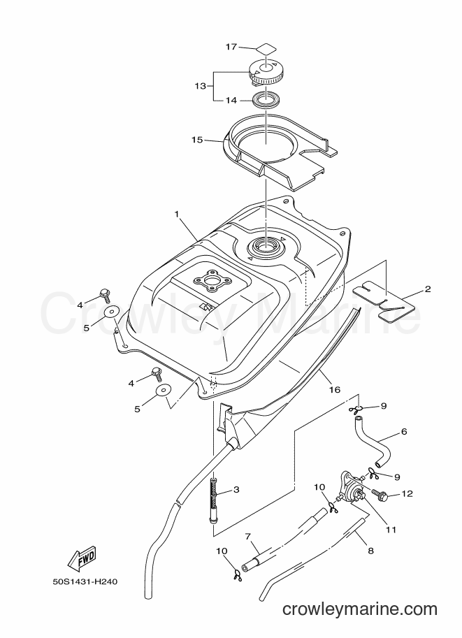 2012 Scooter T110LS - T110LS (50S5) [010] - FUEL TANK