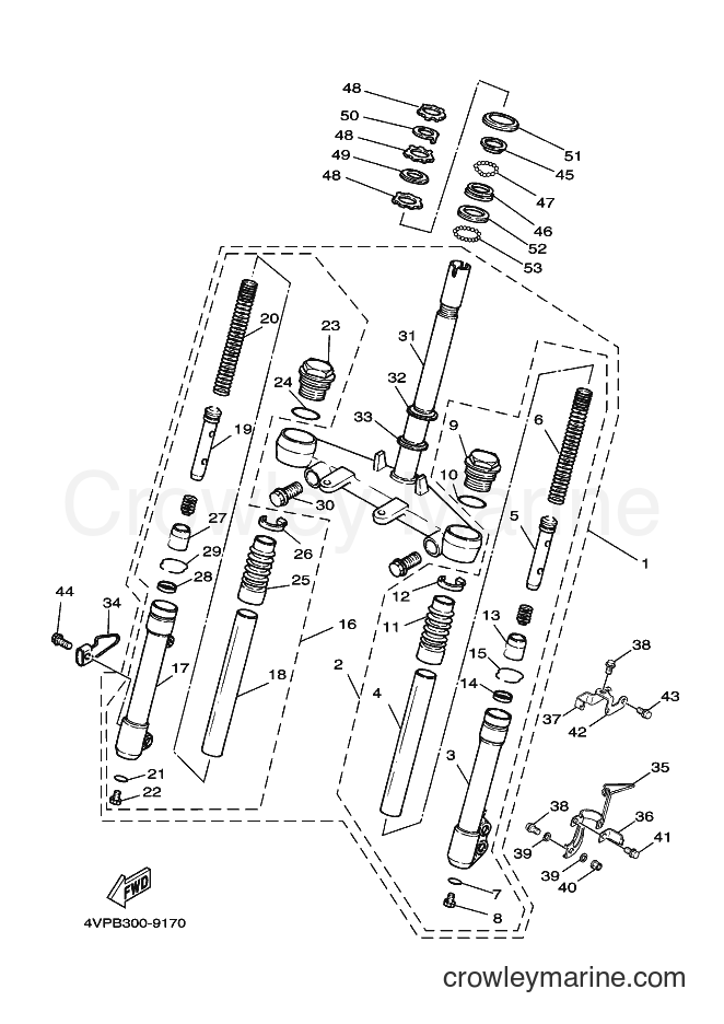 Yamaha Motors YW100 (4VPB) [010] - FRONT FORK