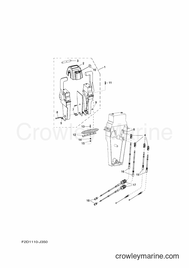 Yamaha Motors SAT1800C (F3FD) [020] - CONTROL CABLE