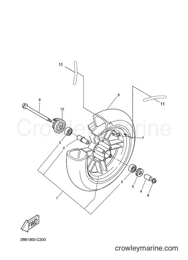 Yamaha Motors CW50L (2B63) [050] - FRONT WHEEL