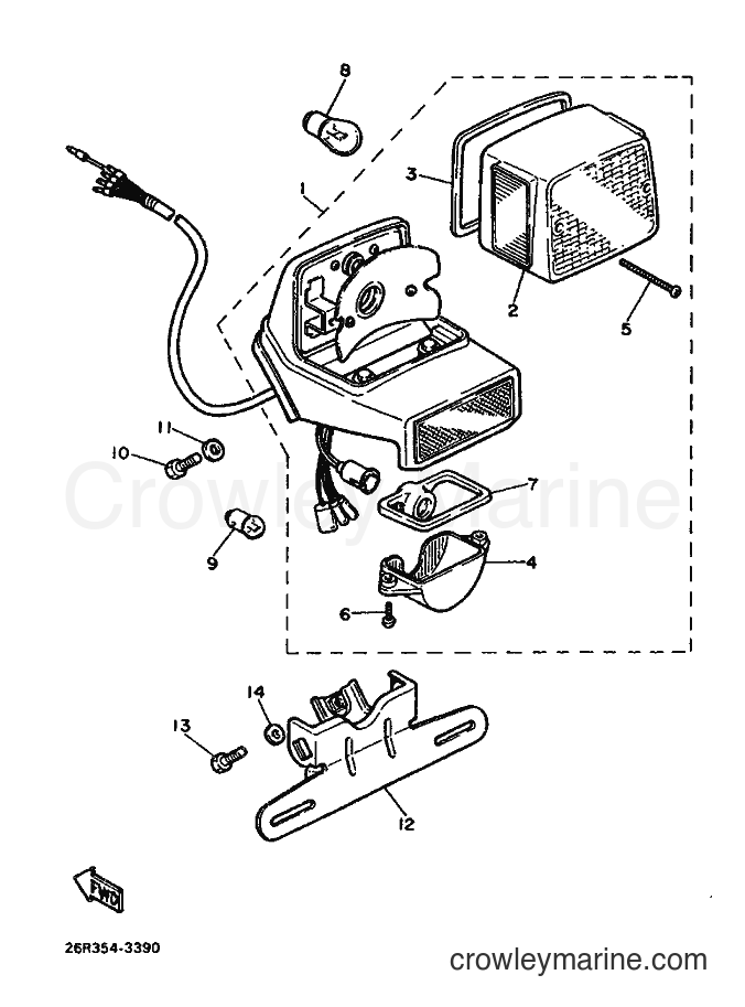1983 Cruiser XV500 - XV500 (26R0) [020] - TAILLIGHT