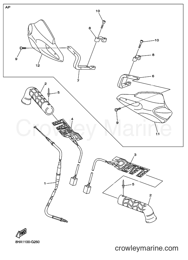 Yamaha Motors RFX10RM (8HA5) [020] - CONTROL CABLE
