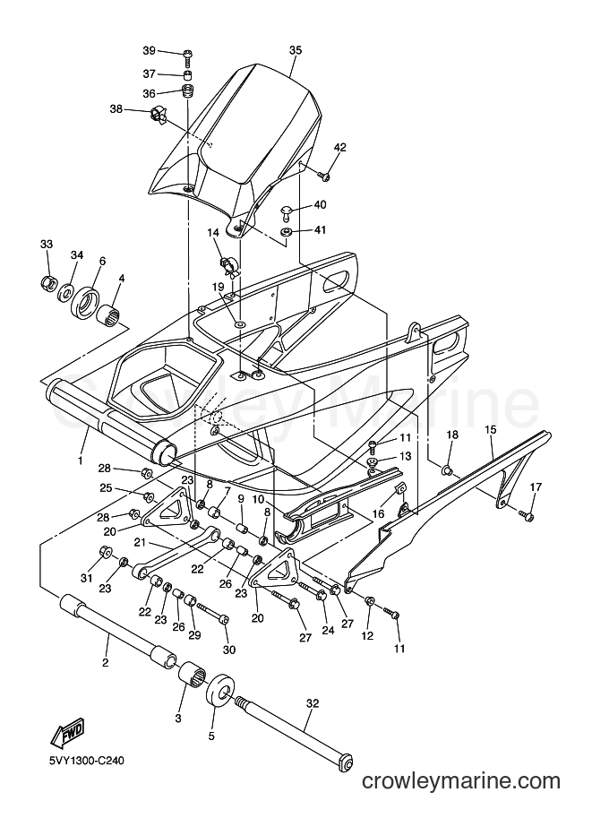 Yamaha Motors YZF-R1 (5VY1) [040] - REAR ARM
