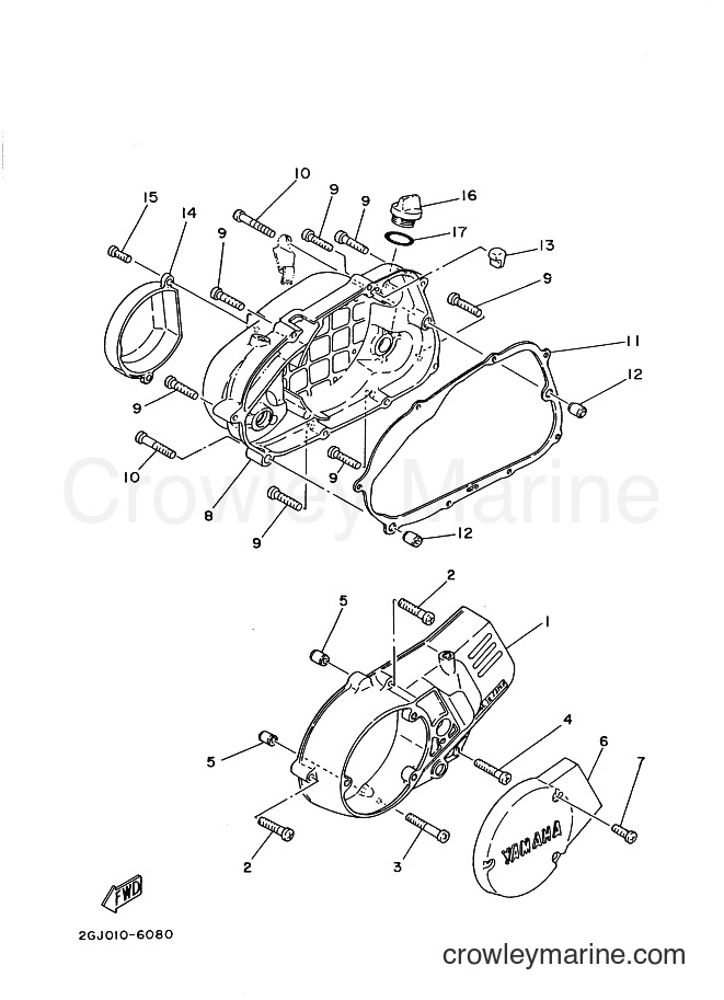 Yamaha Motors YSR80 (3VU1) [010] - CRANKCASE COVER 1