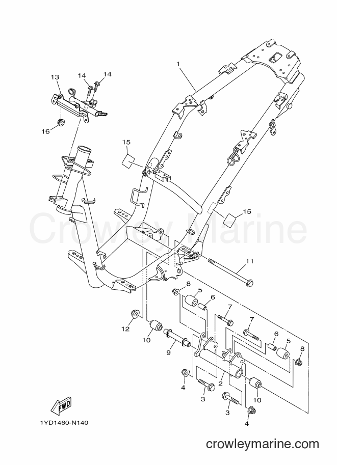 Yamaha Motors AF115FC (1YD2) [010] - FRAME