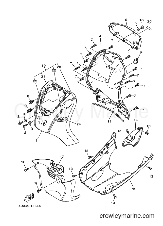 Yamaha Motors AF115S (4D03) [010] - LEG SHIELD