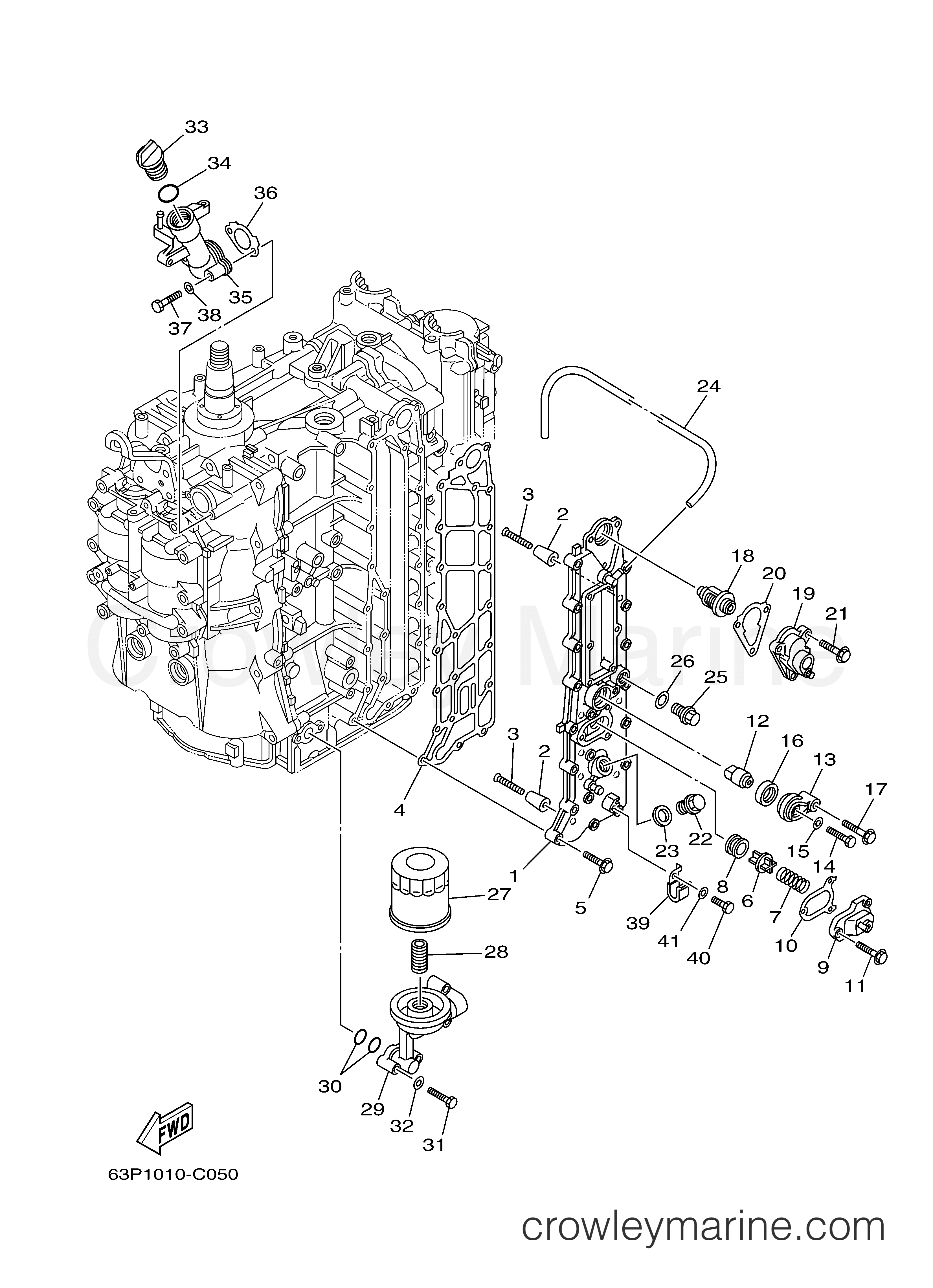 Yamaha Motors F150TXRC - CYLINDER CRANKCASE 3