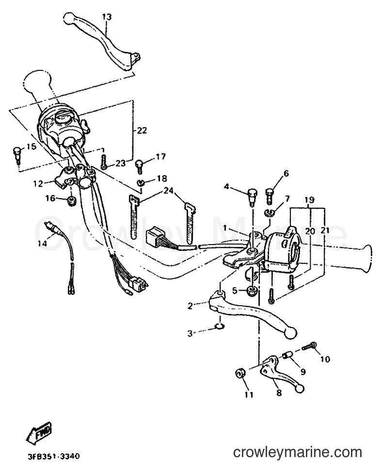 1993 Street Bike SR500 - SR500 (3EB5) [999] - HANDLE SWITCH & LEVER