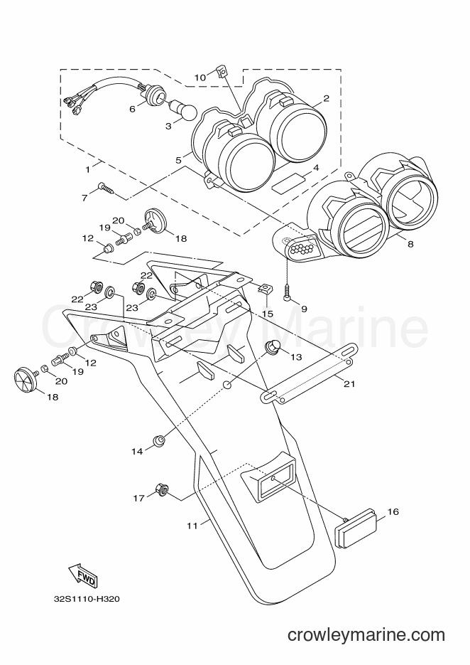 2013 Scooter YW125 - YW125 (32S9) [010] - TAILLIGHT