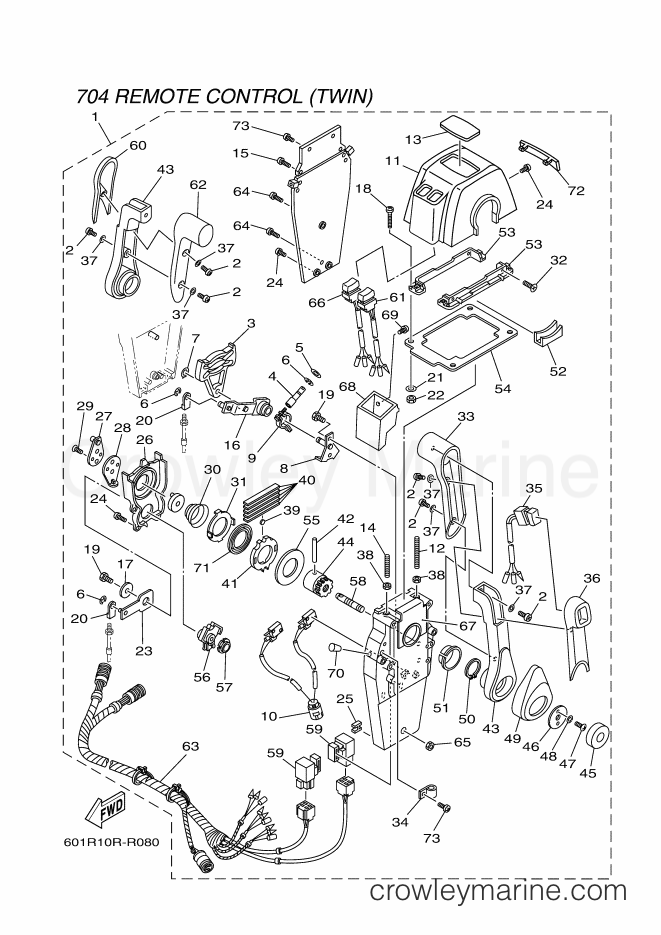 Yamaha Motors RIGGING REMOCON-2017 (601R) [010] - REMOTE CONTROL ASSY 5